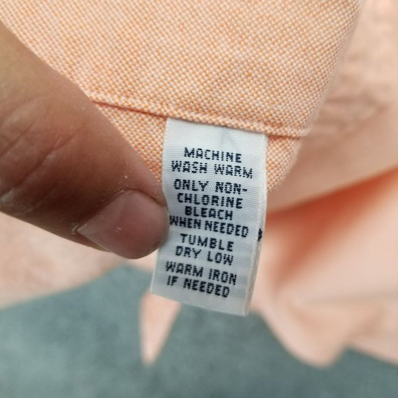 Ralph Lauren Shirt Mens XXL Orange 100% Cotton Long Sleeve Button Up Color Logo - Picture 6 of 14